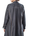 SR-DE23BCO-ESRE060 COAT IN SATIN WITH EMBRO