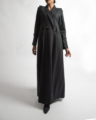 SR-MA25BCO-NCE020-DOTTED LINEN COAT