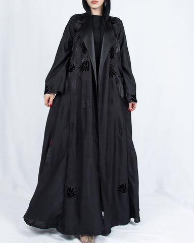 SR-OC23BOP-ESRE055 OP SHAN COAT KNITTED FLOWER