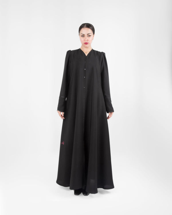 Basic, plain, Plain abaya in black snaps