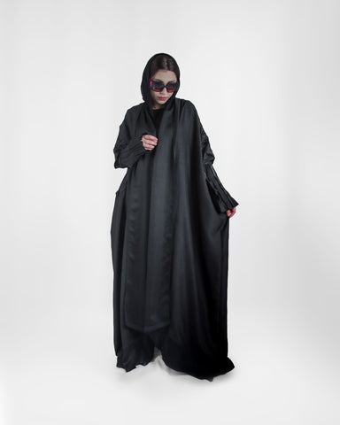Bisht, Open, Velvet Shiny Taqseer
