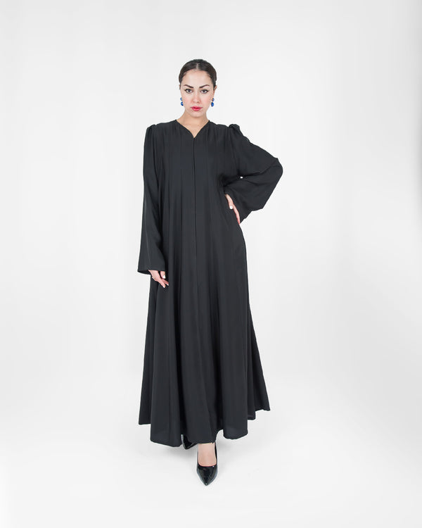 Basic, plain, Plain Abaya with Umbrella Cuttings